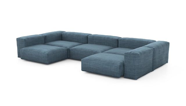 Preset u-shape sofa - pique - dark blue - 377cm x 199cm