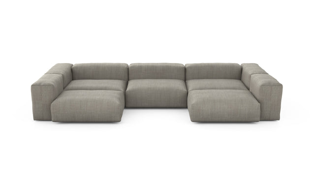 Preset u-shape sofa - pique - stone - 377cm x 199cm