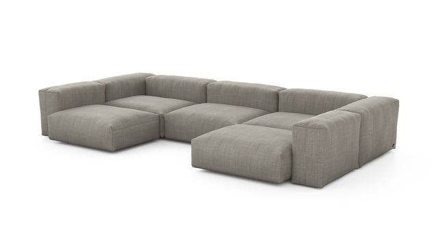 Preset u-shape sofa - pique - stone - 377cm x 199cm