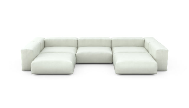 Preset u-shape sofa - herringbone - creme - 377cm x 220cm