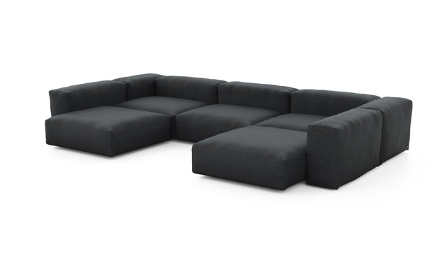 Preset u-shape sofa - linen - anthracite - 377cm x 220cm