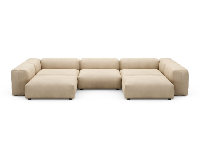 Preset u-shape sofa - canvas - beige - 377cm x 241cm