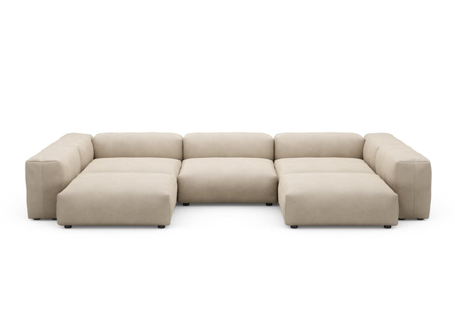 Preset u-shape sofa - canvas - sand - 377cm x 241cm