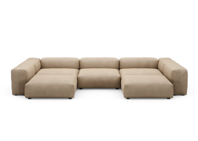 Preset u-shape sofa - canvas - stone - 377cm x 241cm