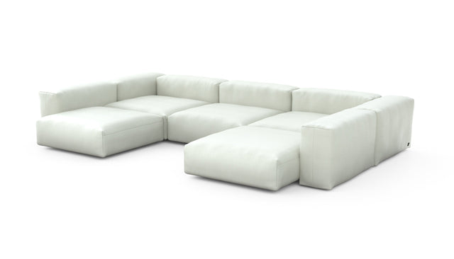 Preset u-shape sofa - herringbone - creme - 377cm x 241cm