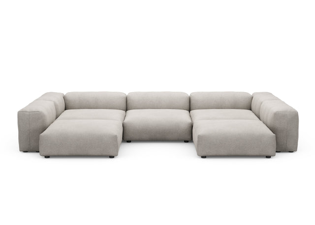 Preset u-shape sofa - knit - grey - 377cm x 241cm