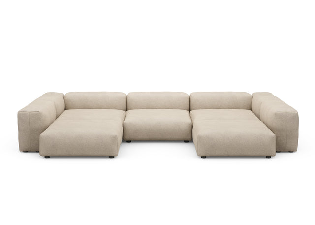 Preset u-shape sofa - knit - stone - 377cm x 241cm