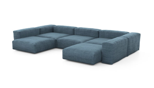 Preset u-shape sofa - pique - dark blue - 377cm x 241cm