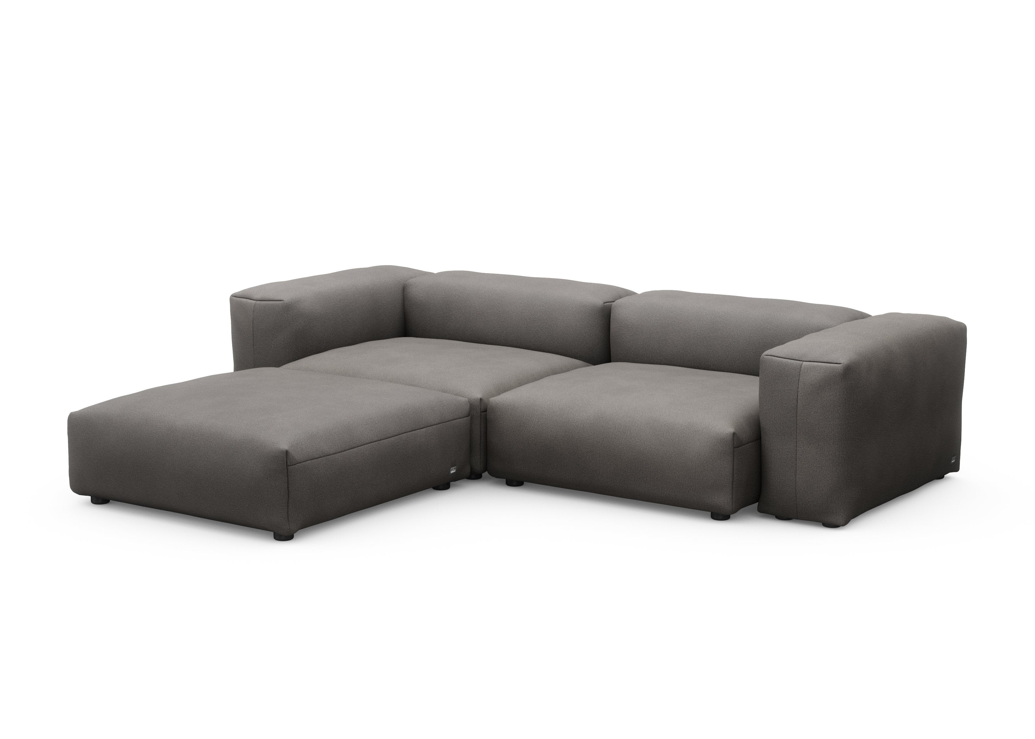 vetsak®-Corner Sofa L Canvas dark grey