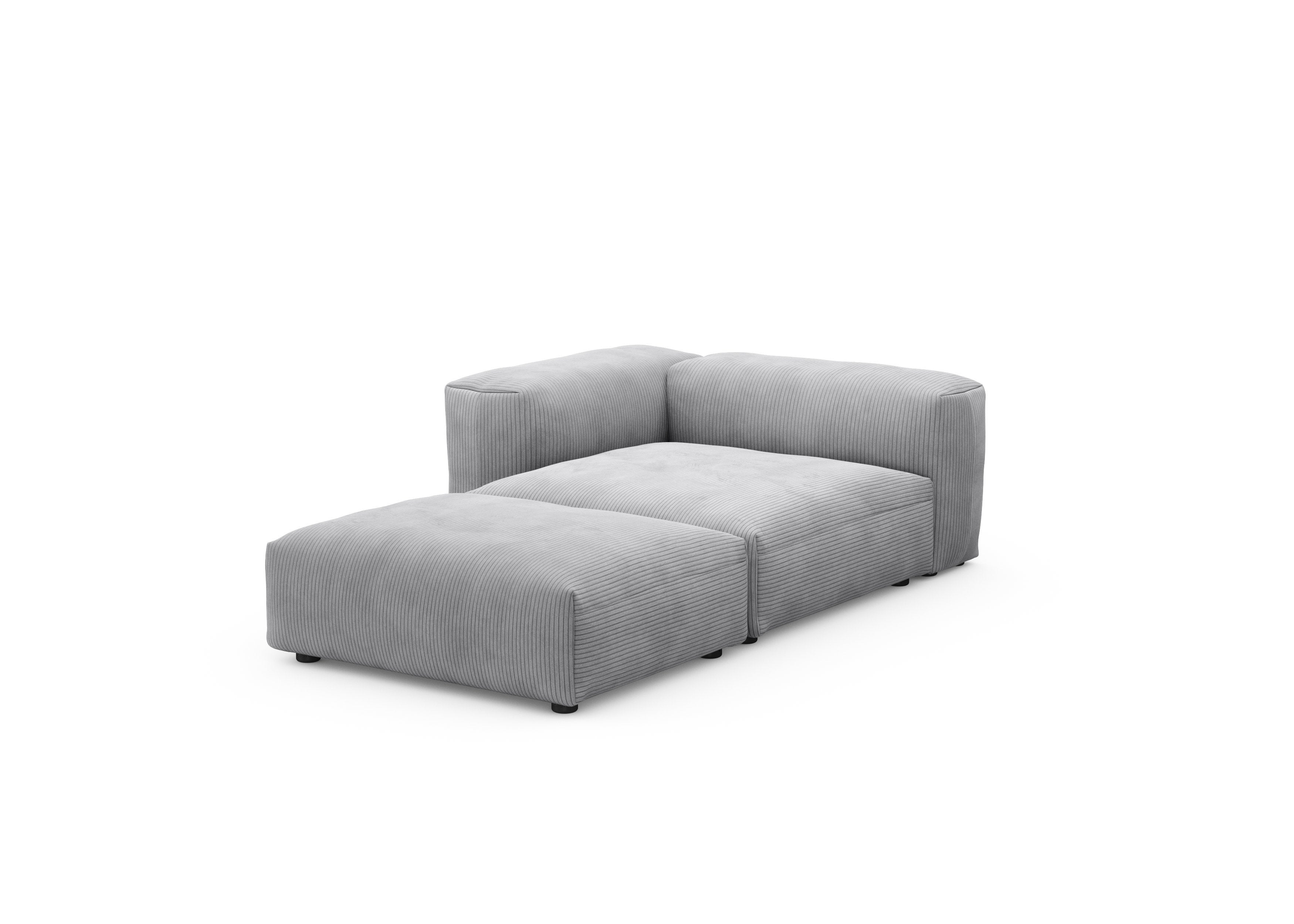 vetsak®-Sofa Daybed L Cord Velours light grey