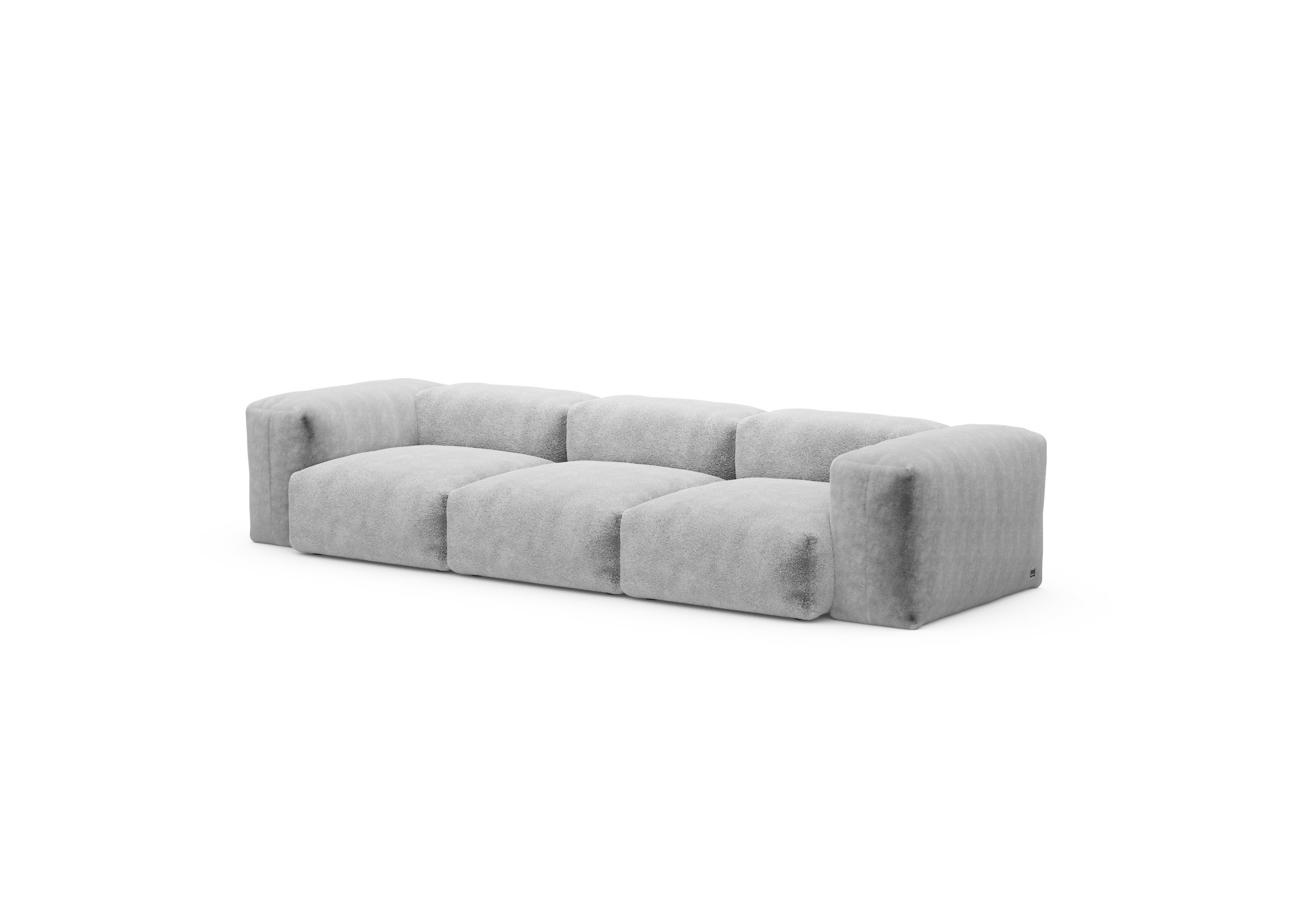 vetsak®-Three Seat Sofa S Faux Fur grey