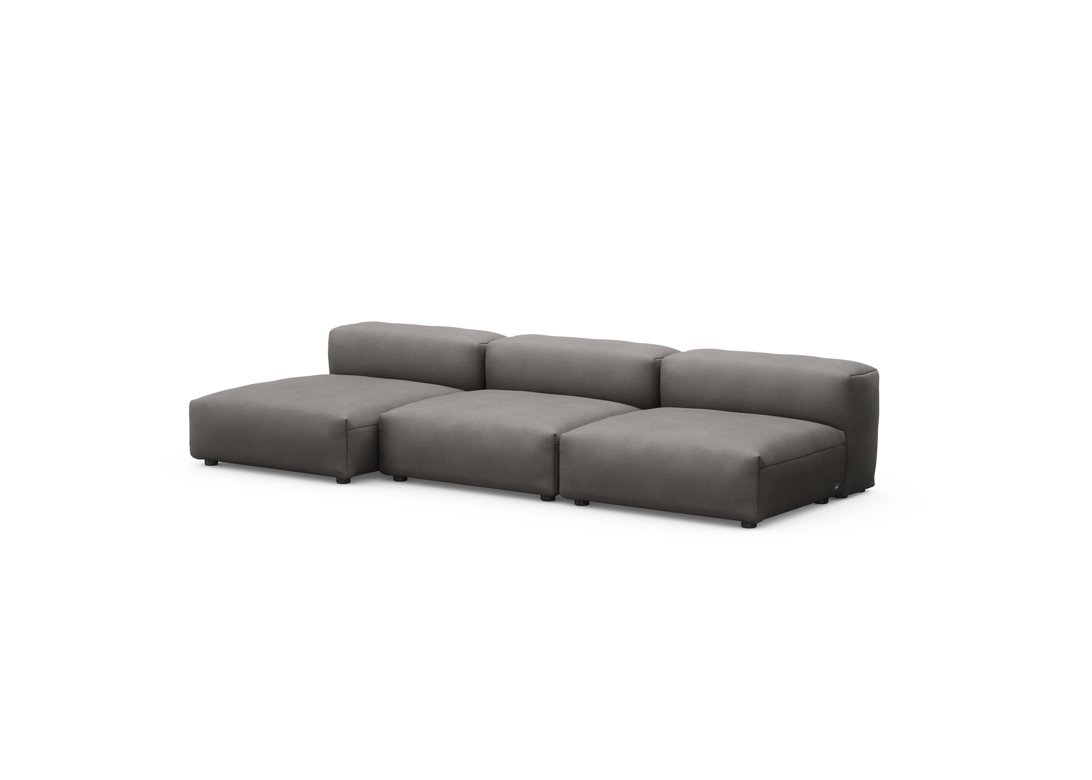 vetsak®-Three Seat Sofa L Canvas dark grey