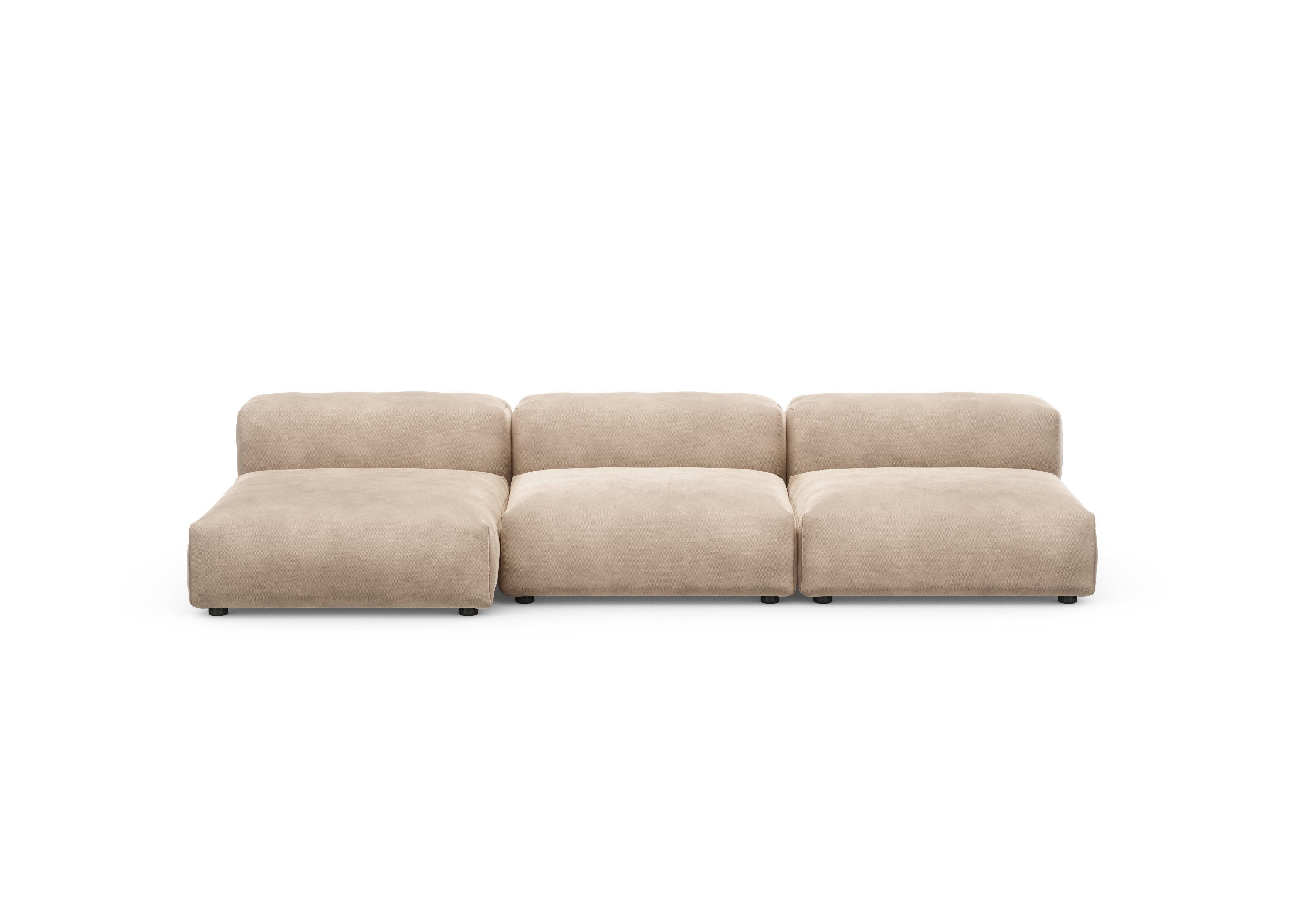 vetsak®-Three Seat Sofa L Velvet stone