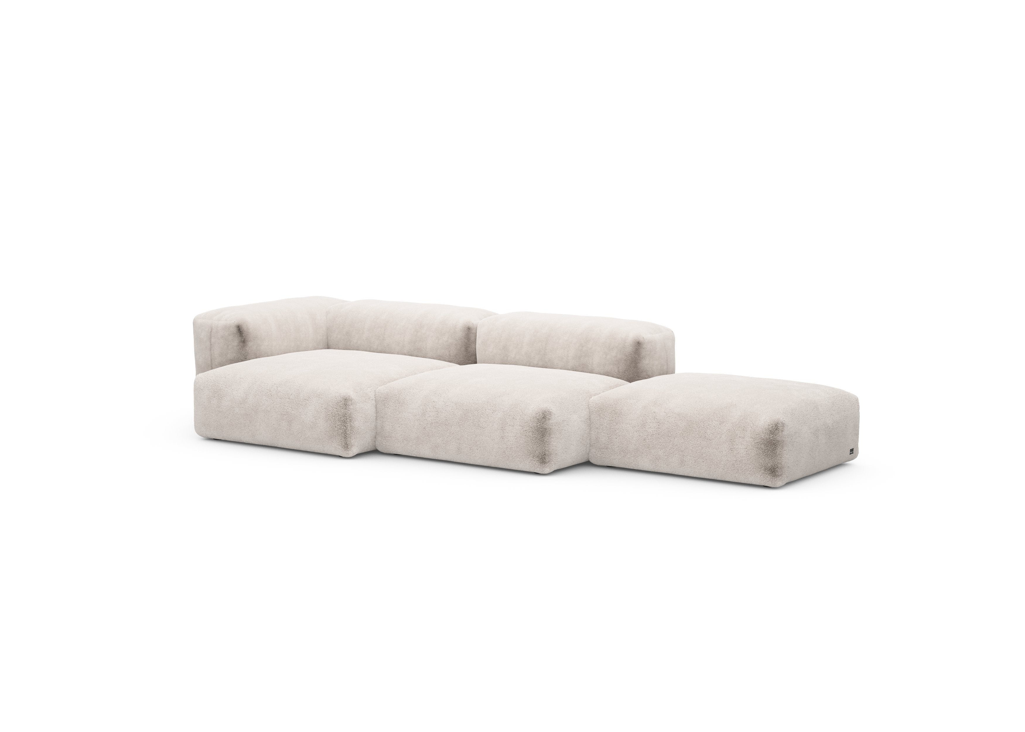 vetsak®-Three Seat Sofa L Faux Fur beige