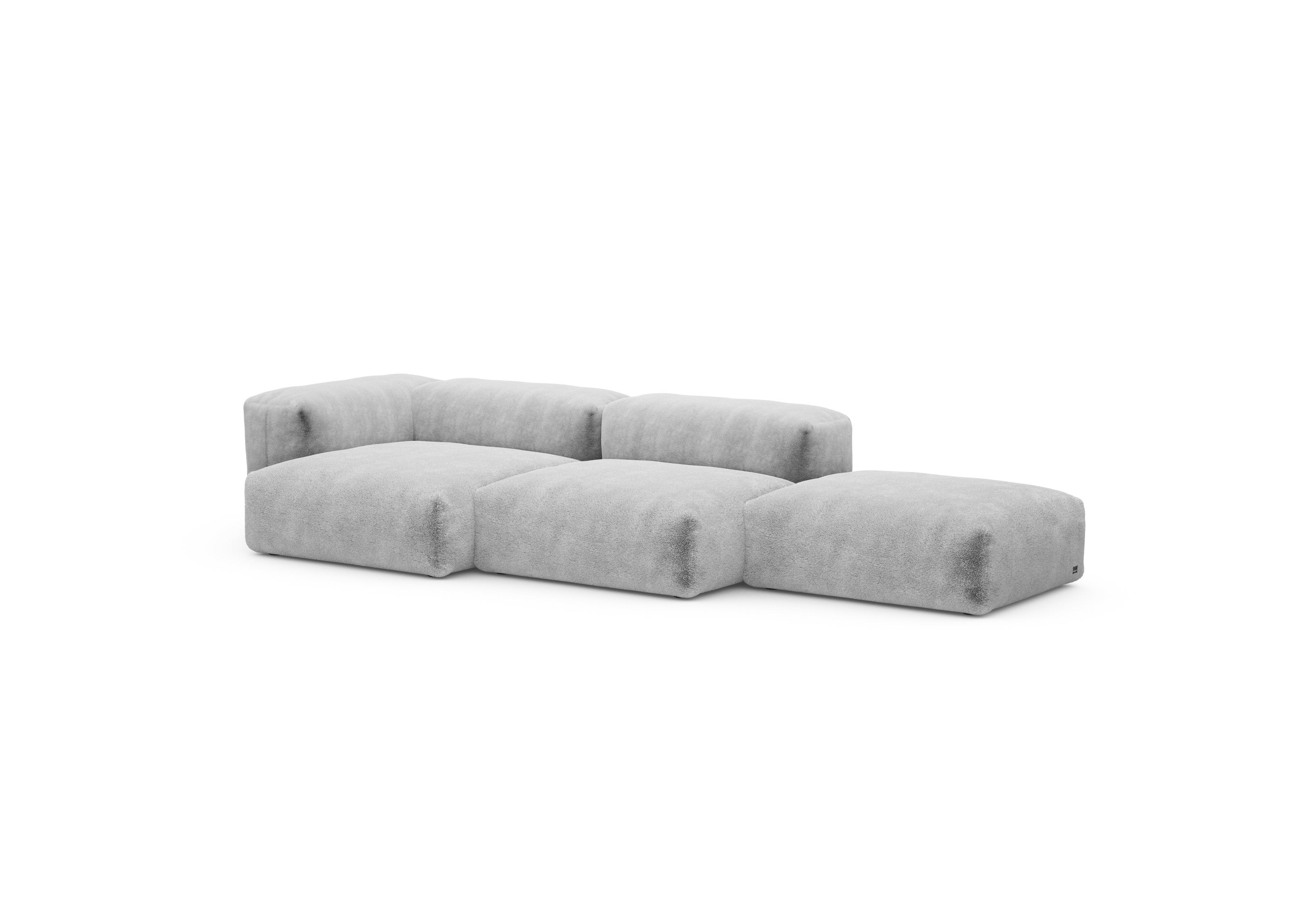 vetsak®-Three Seat Sofa L Faux Fur grey