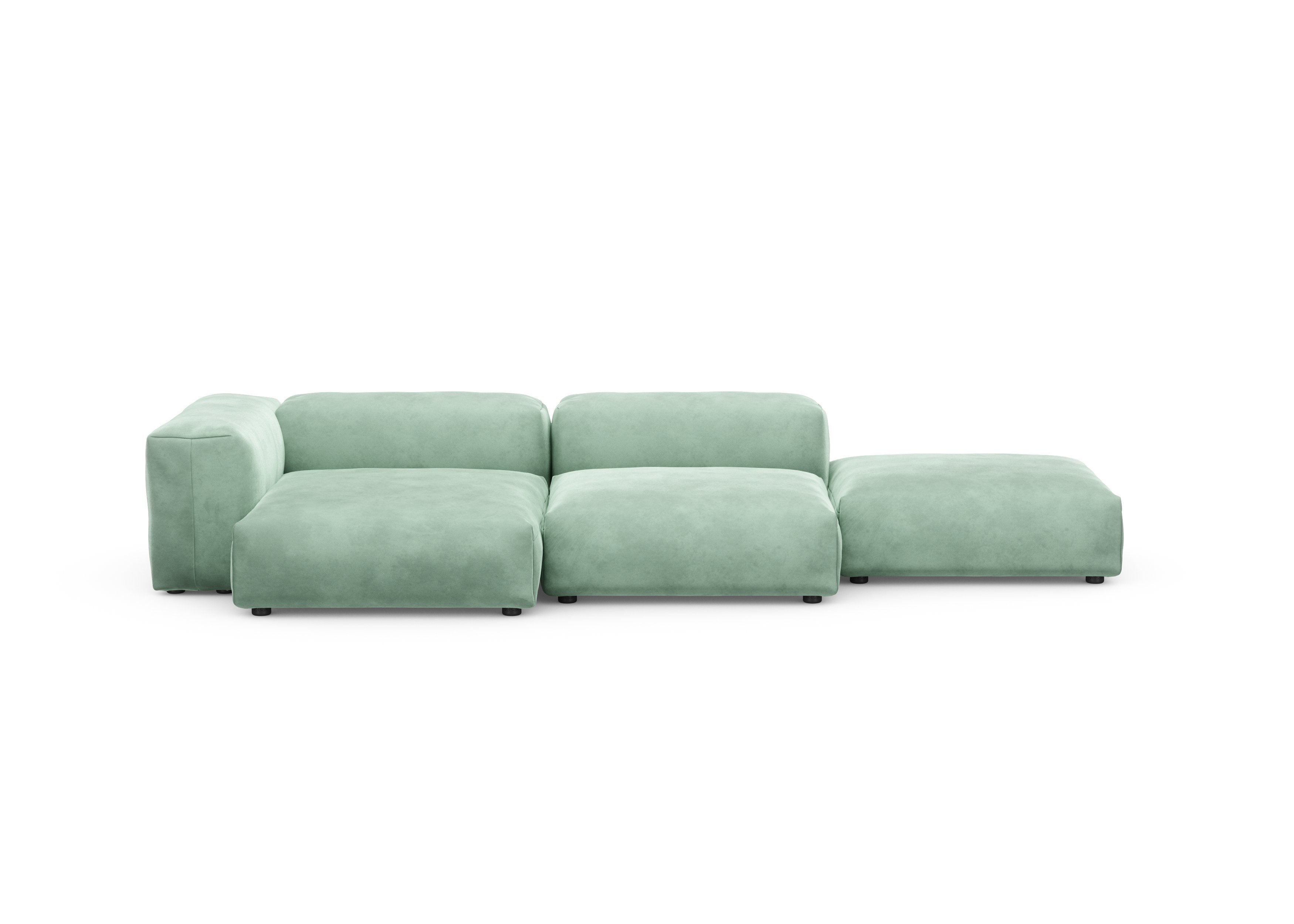 vetsak®-Three Seat Sofa L Velvet mint