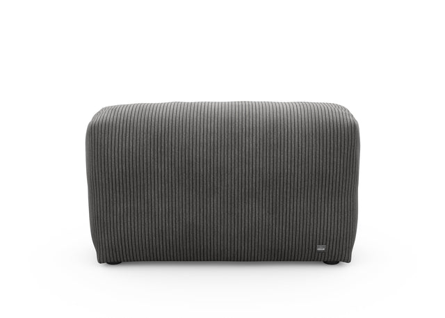 sofa side - cord velour - dark grey - 105cm x 31cm
