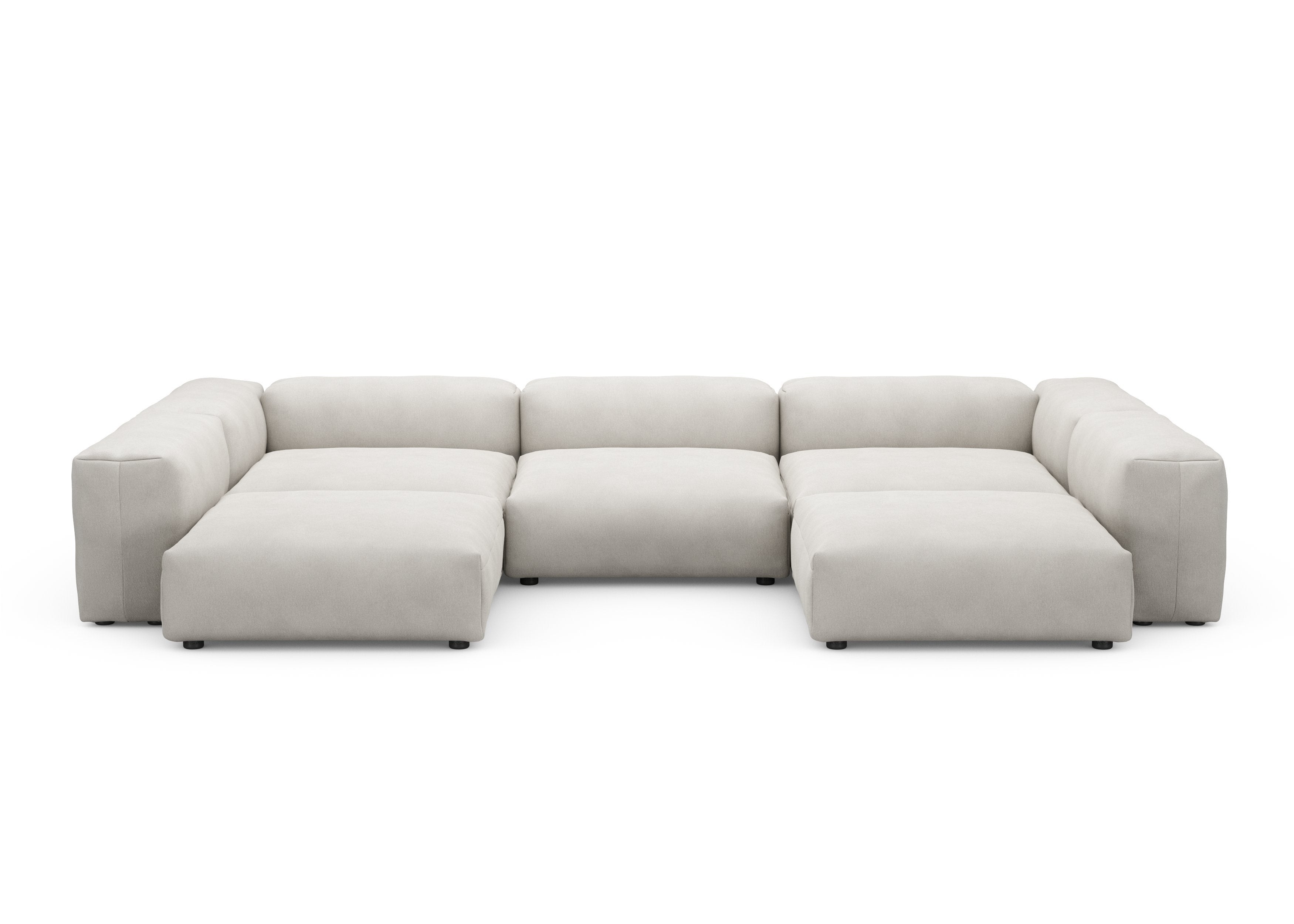 vetsak®-U-Shape Sofa L Canvas light grey