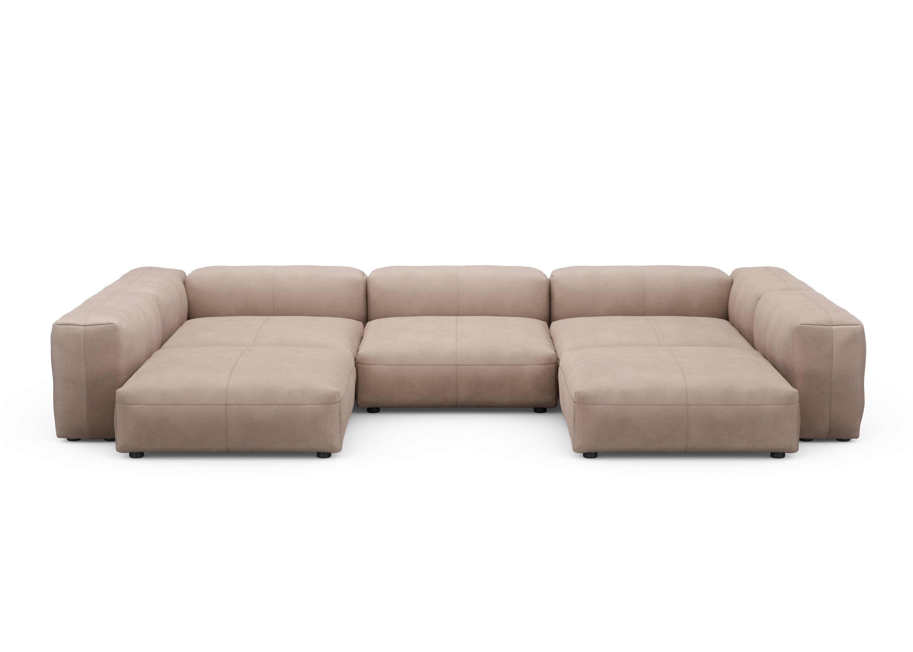 vetsak®-U-Shape Sofa L Leather stone