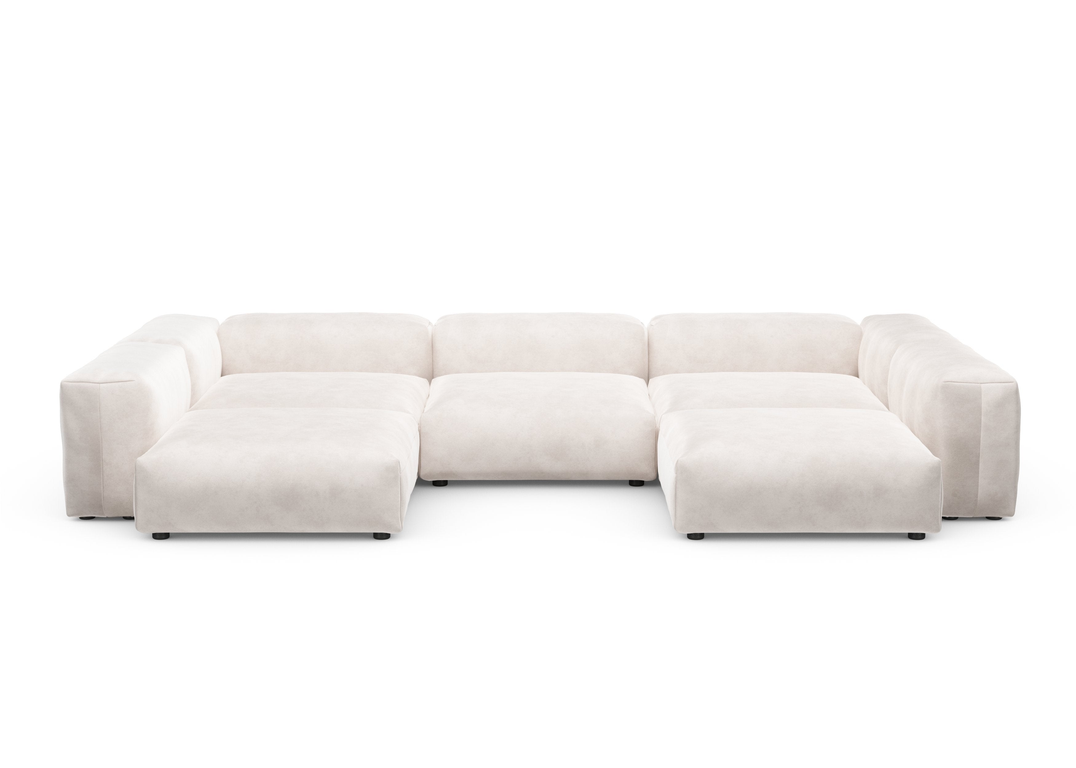 vetsak®-U-Shape Sofa L Velvet creme
