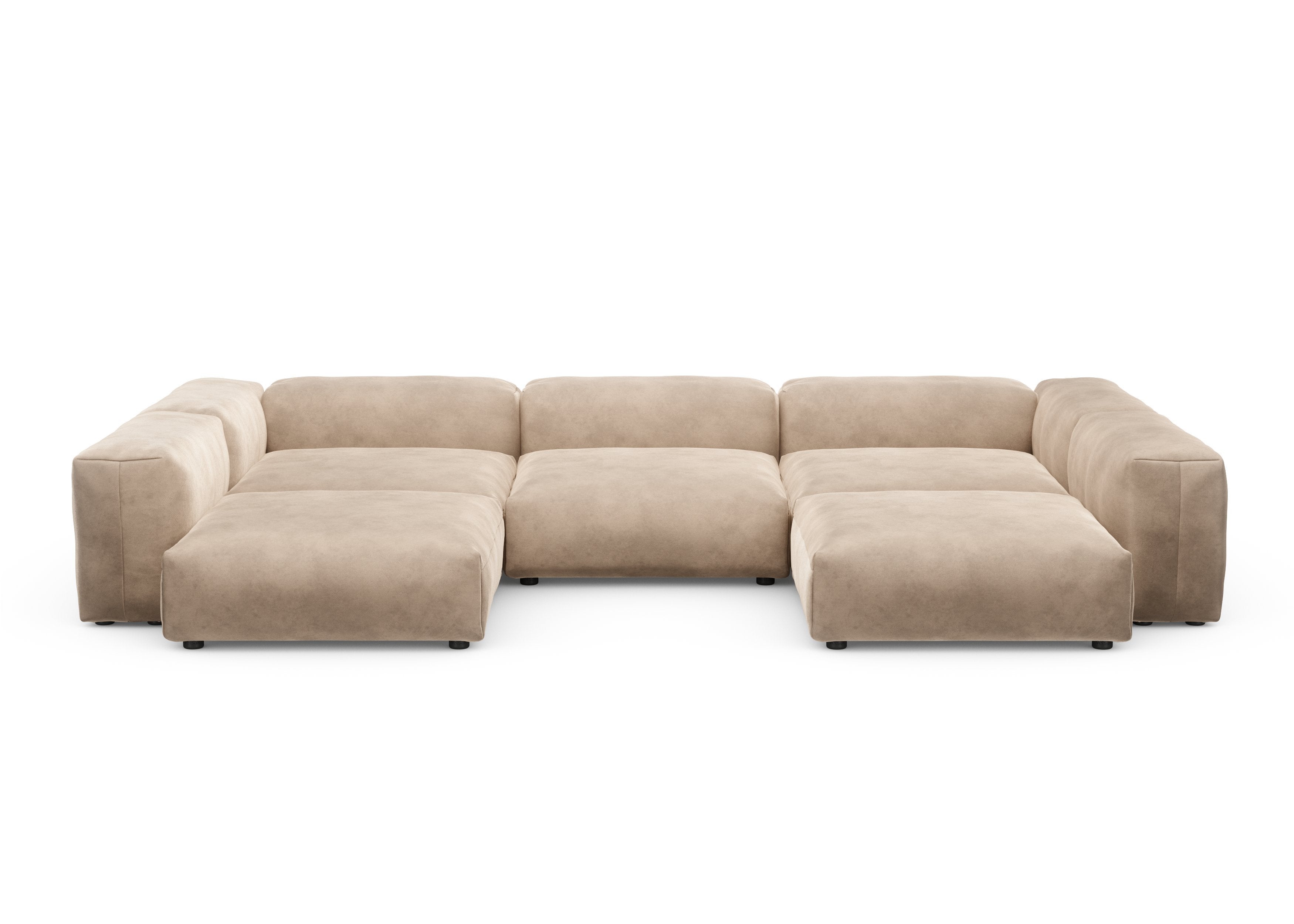 vetsak®-U-Shape Sofa L Velvet stone