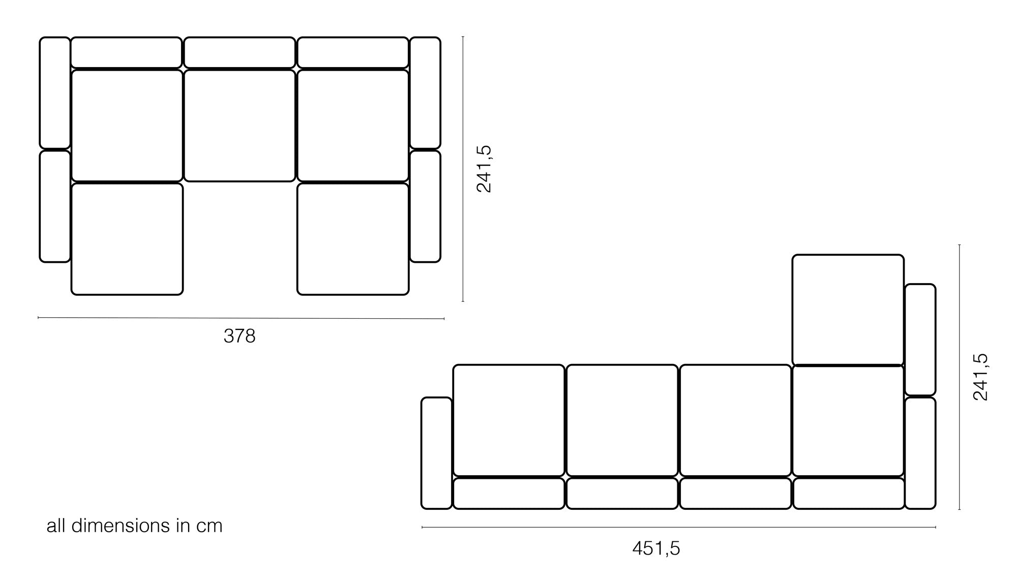vetsak®-U-Shape Sofa L Leather stone
