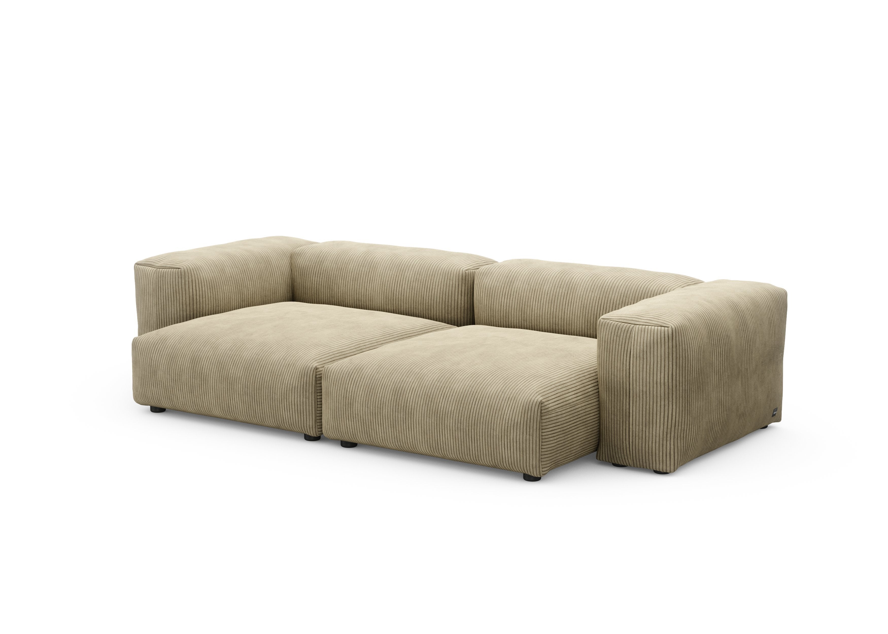 vetsak®-Two Seat Sofa L Cord Velours khaki