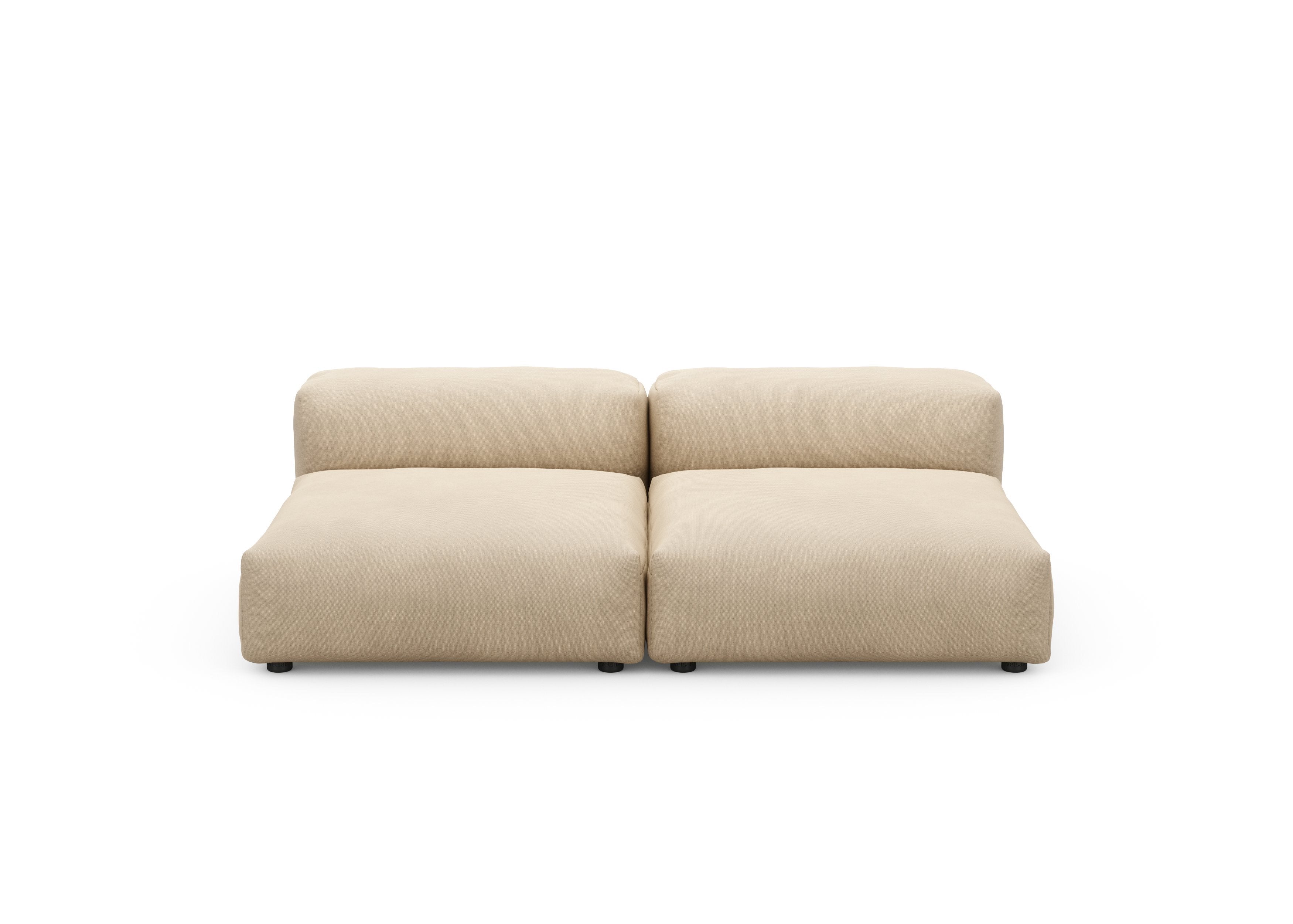 vetsak®-Two Seat Lounge Sofa L Canvas beige