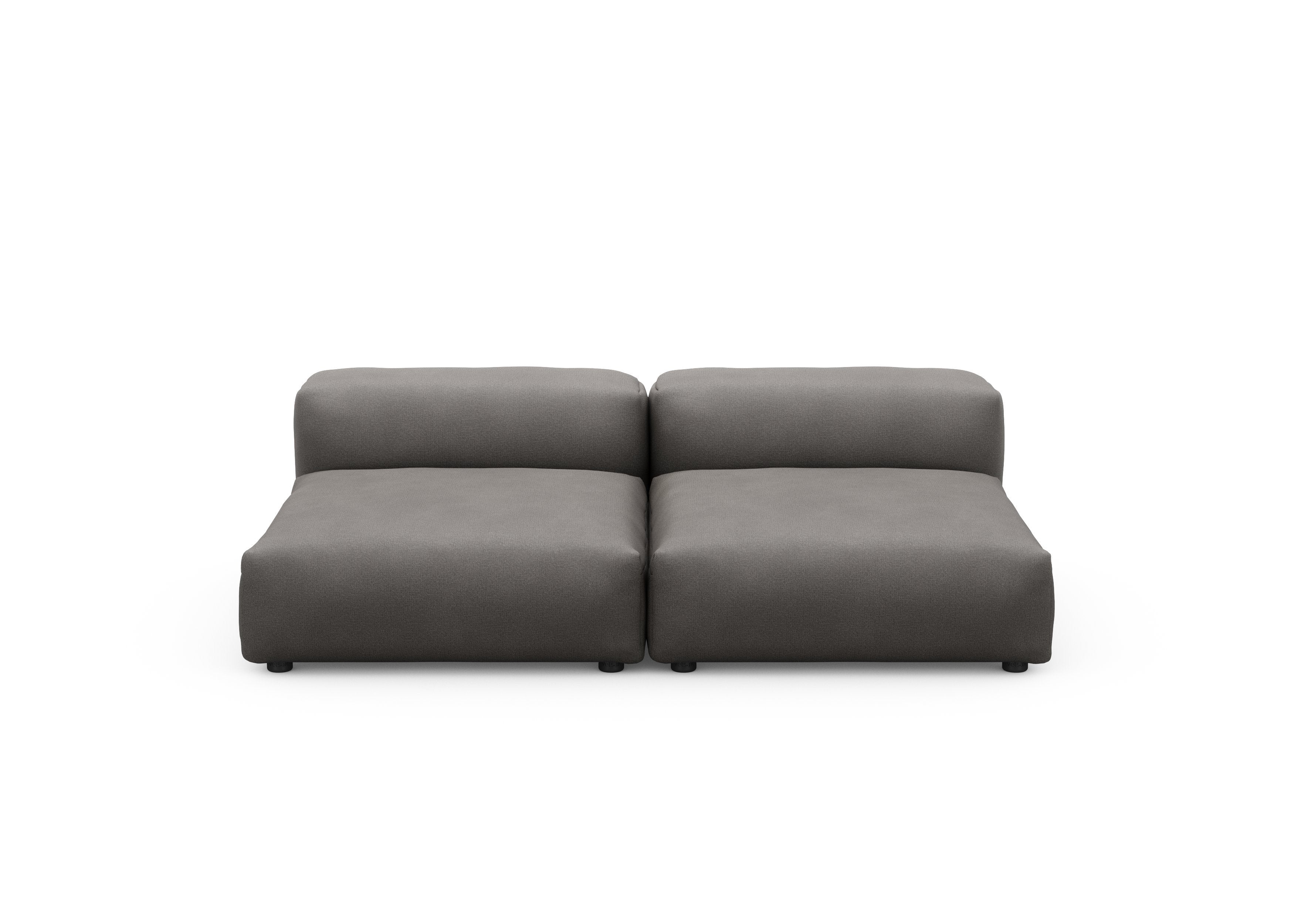 vetsak®-Two Seat Lounge Sofa L Canvas dark grey