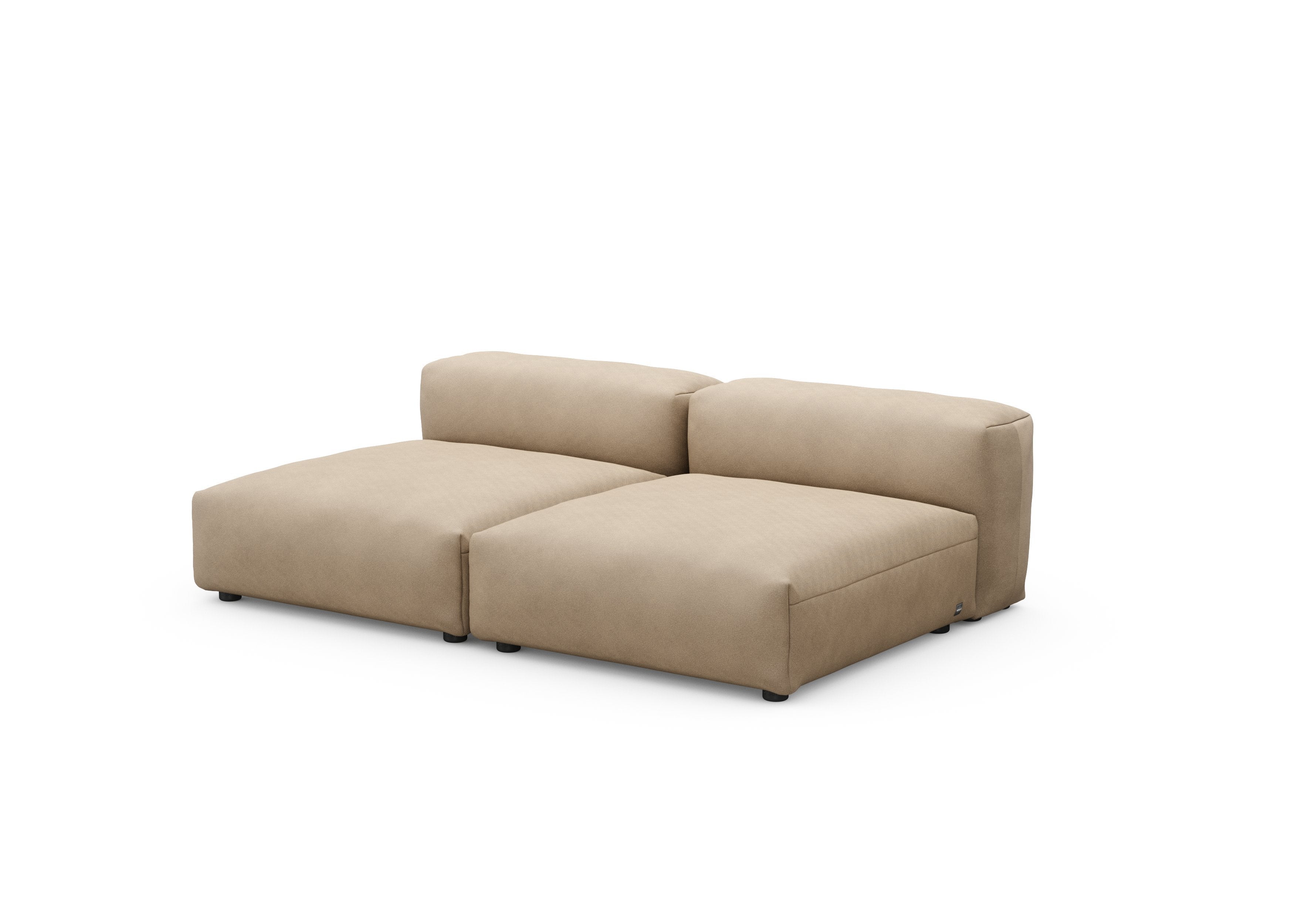 vetsak®-Two Seat Lounge Sofa L Canvas stone