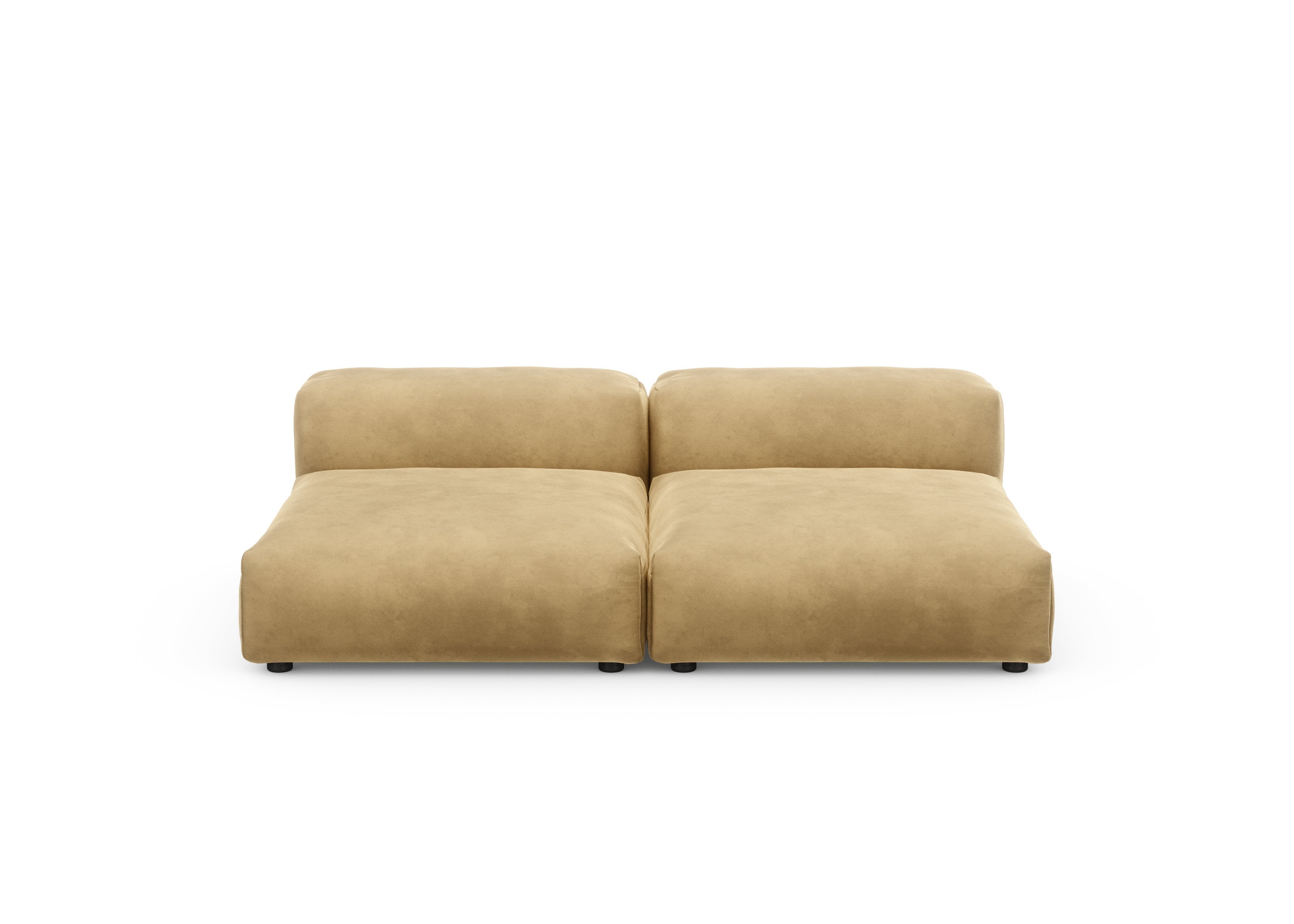 vetsak®-Two Seat Lounge Sofa L Velvet caramel