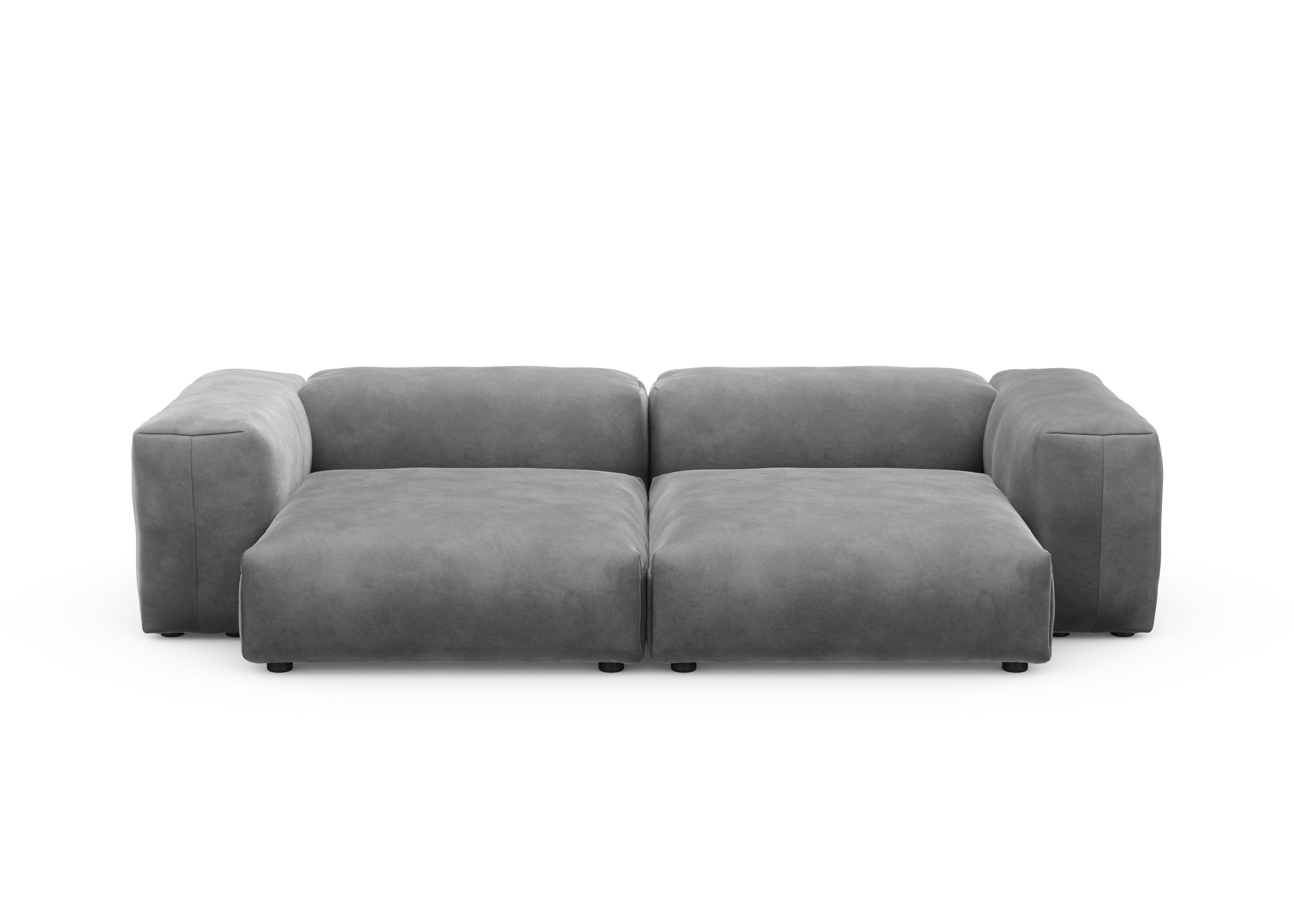 vetsak®-Two Seat Sofa L Velvet dark grey