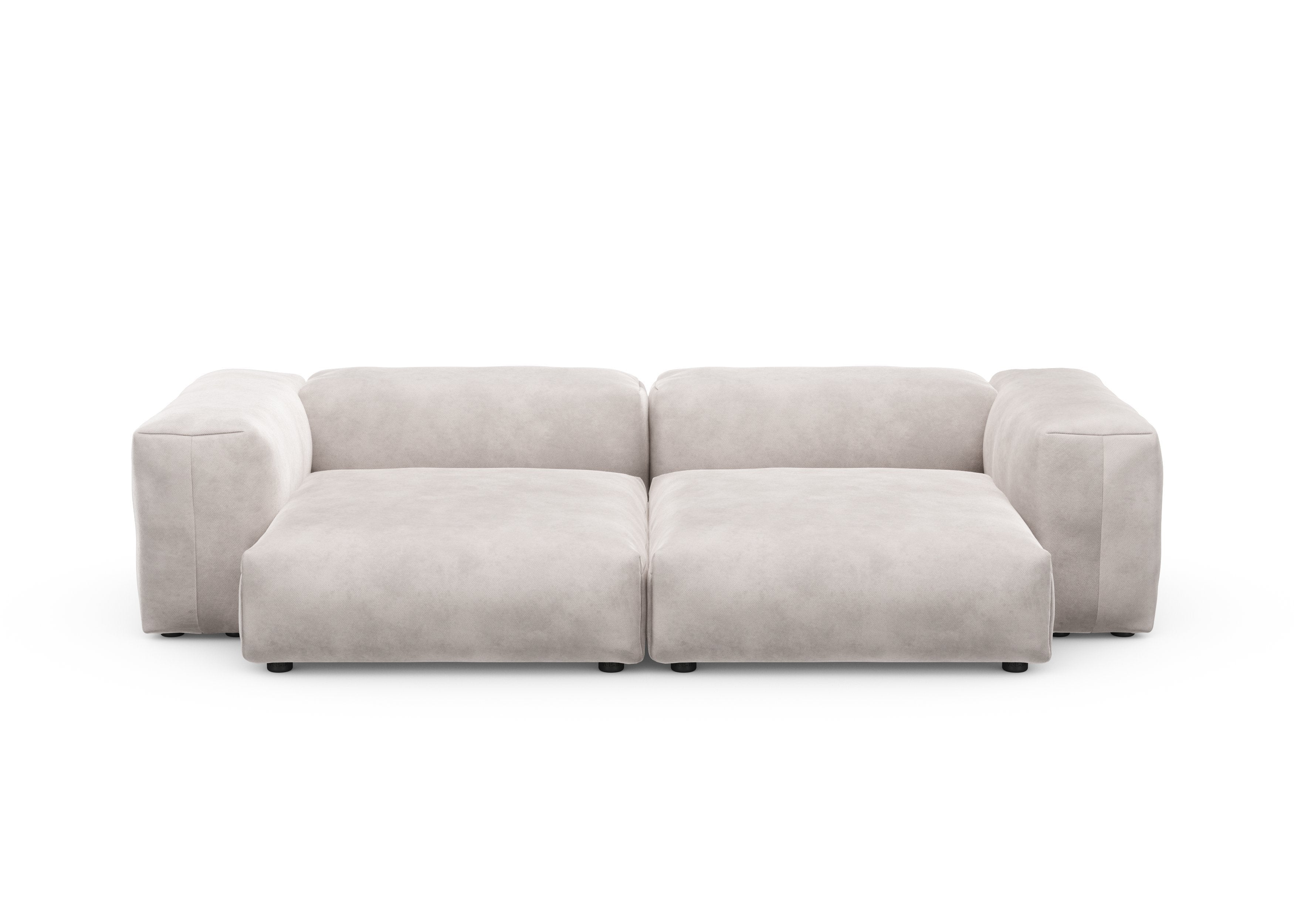 vetsak®-Two Seat Sofa L Velvet light grey