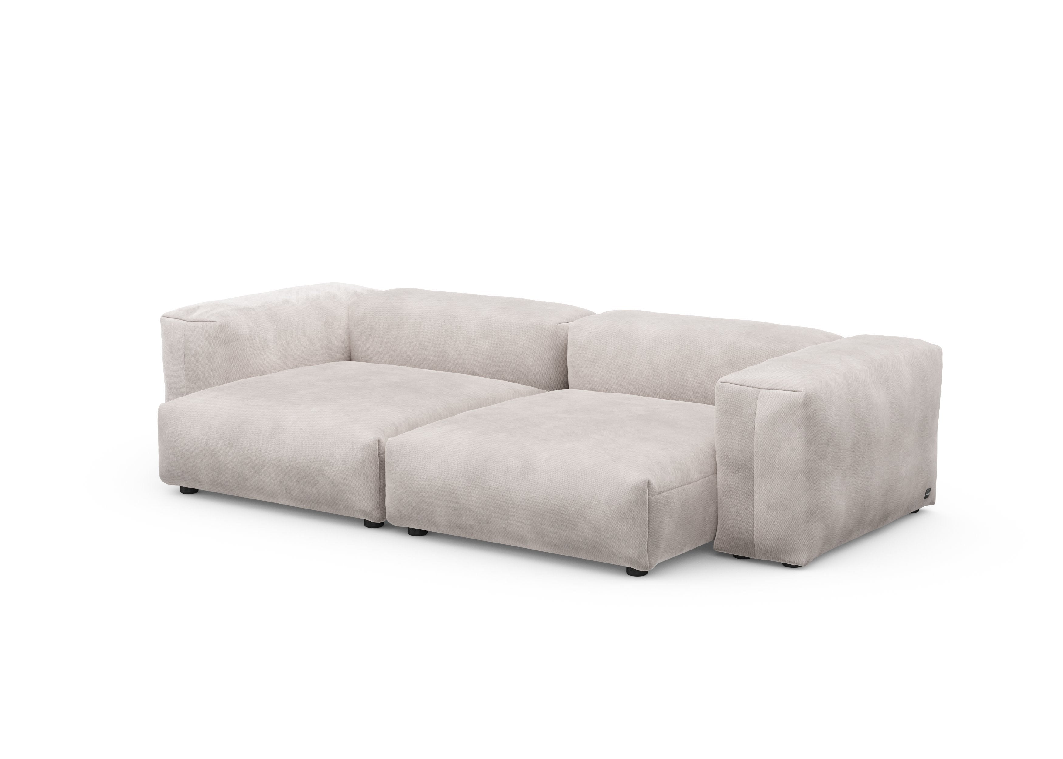 vetsak®-Two Seat Sofa L Velvet light grey