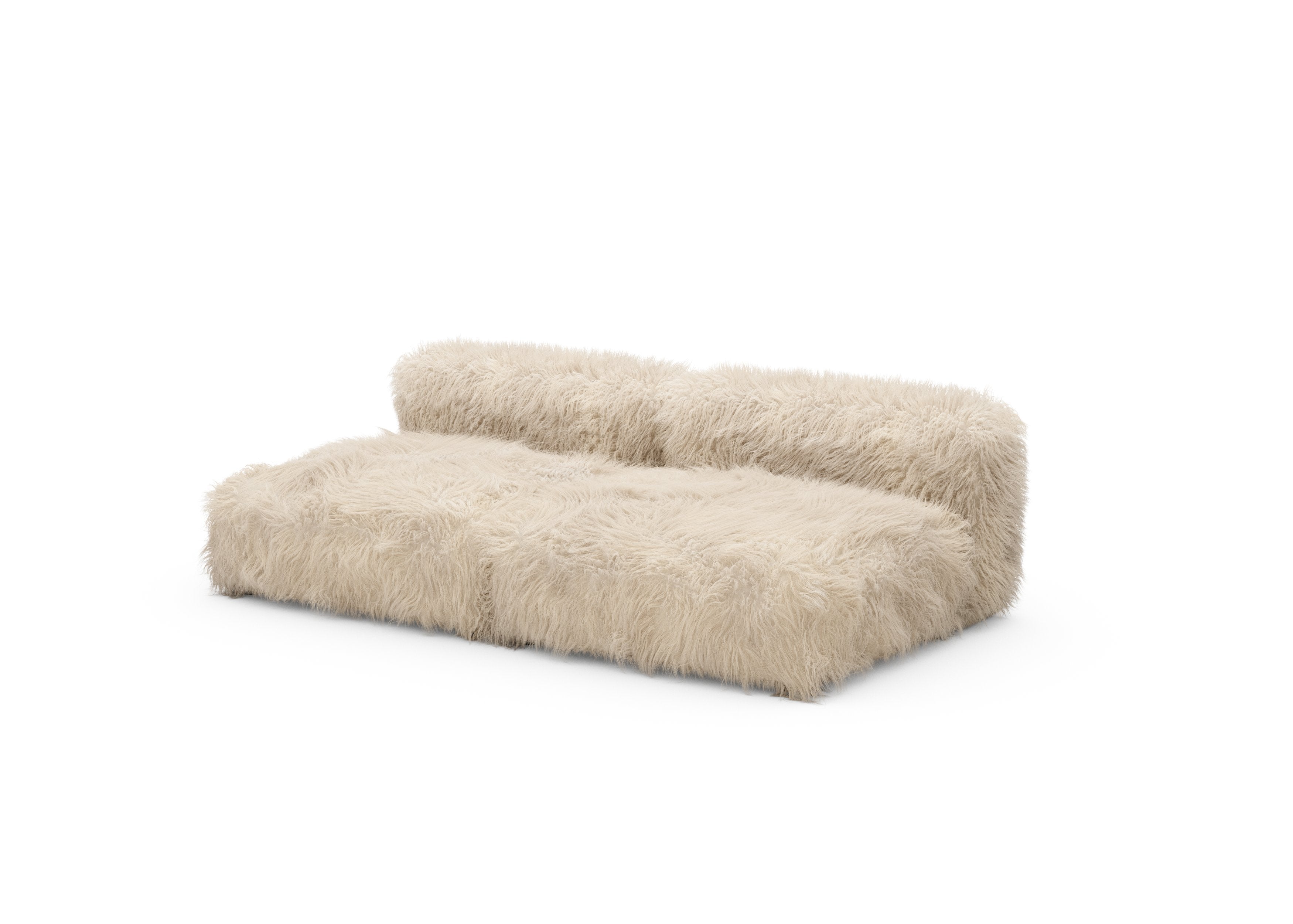 vetsak®-Two Seat Lounge Sofa M Flokati beige