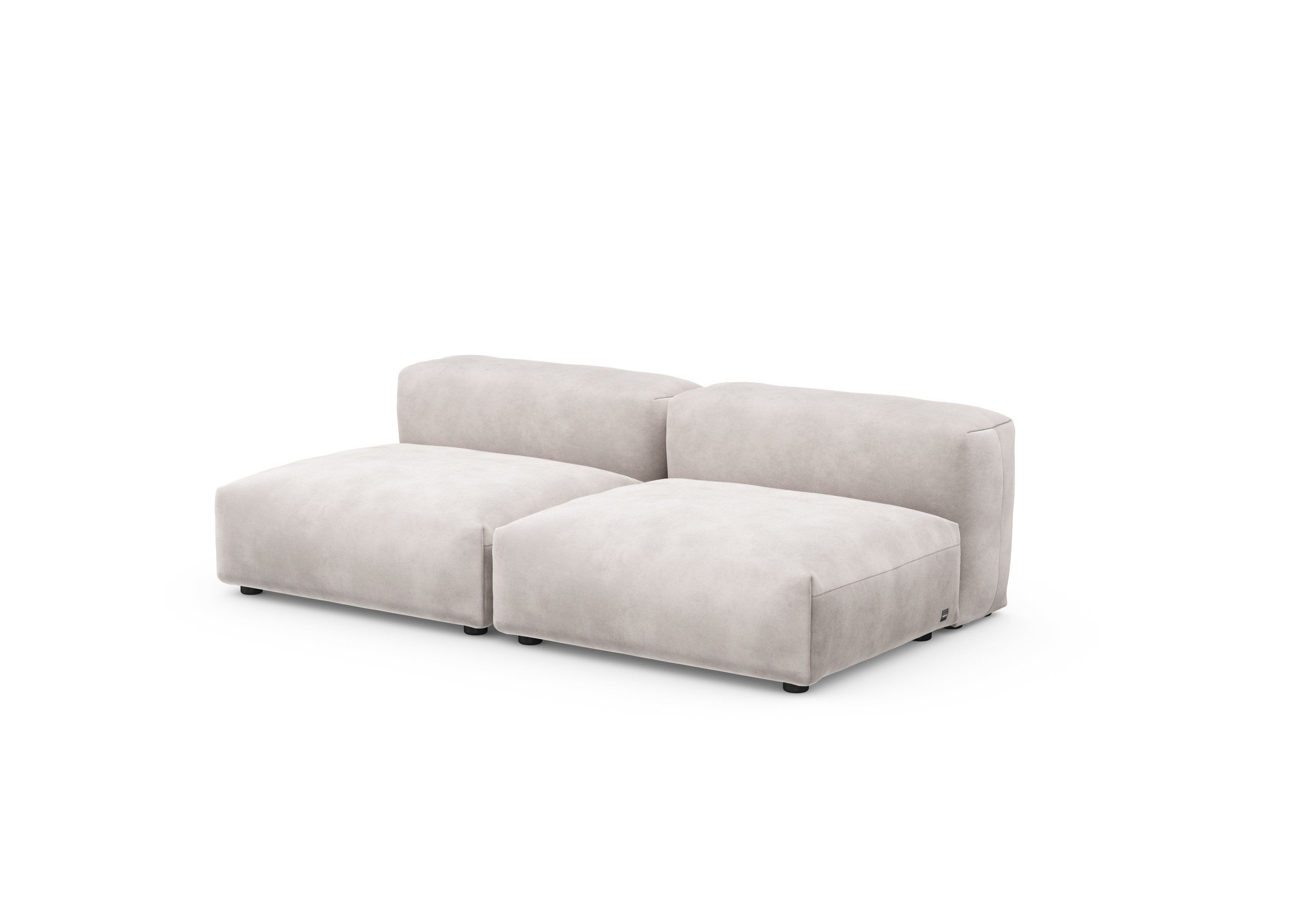 vetsak®-Two Seat Lounge Sofa M Velvet light grey