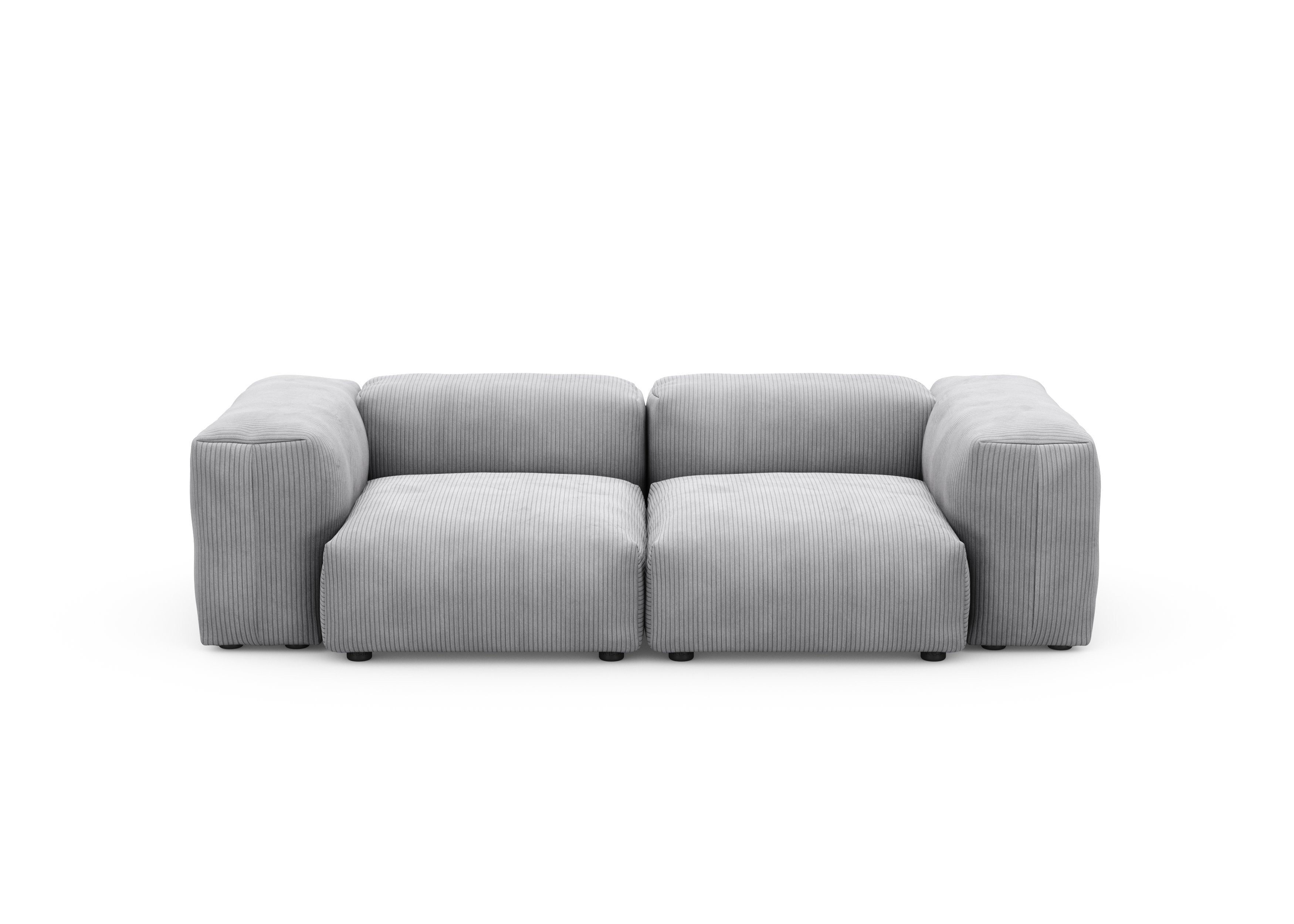vetsak®-Two Seat Sofa S Cord Velours light grey