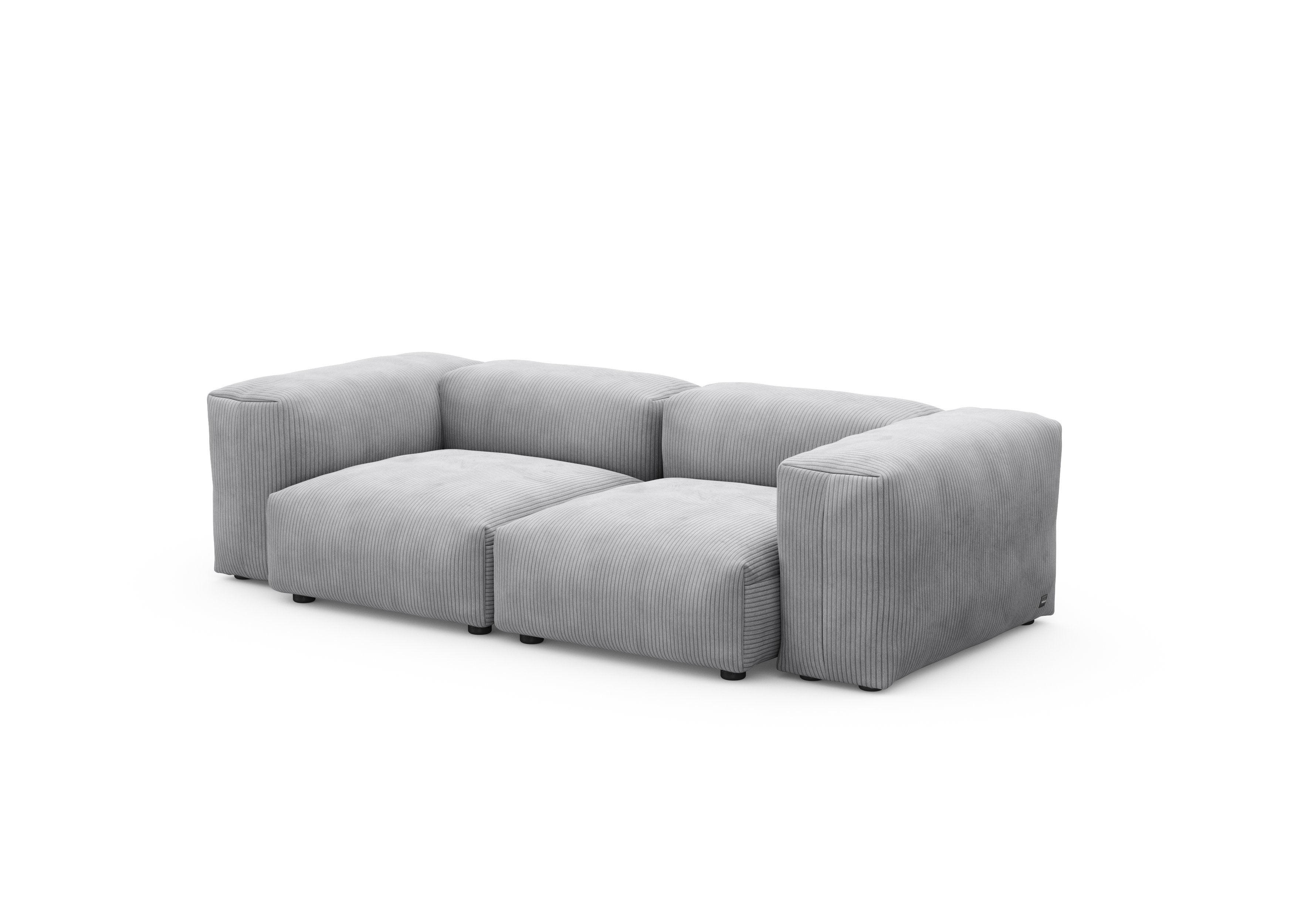 vetsak®-Two Seat Sofa S Cord Velours light grey