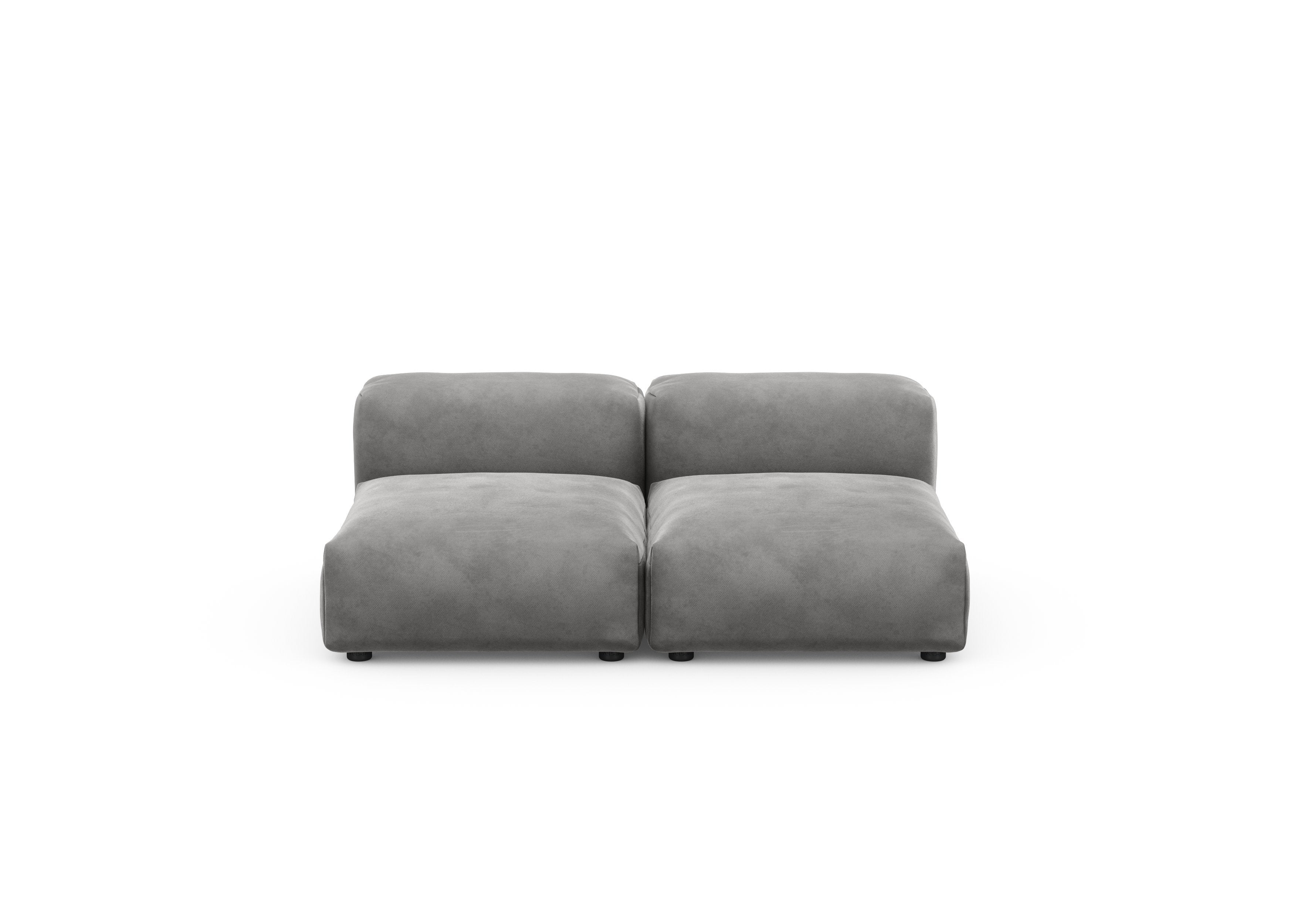 vetsak®-Two Seat Lounge Sofa S Velvet dark grey