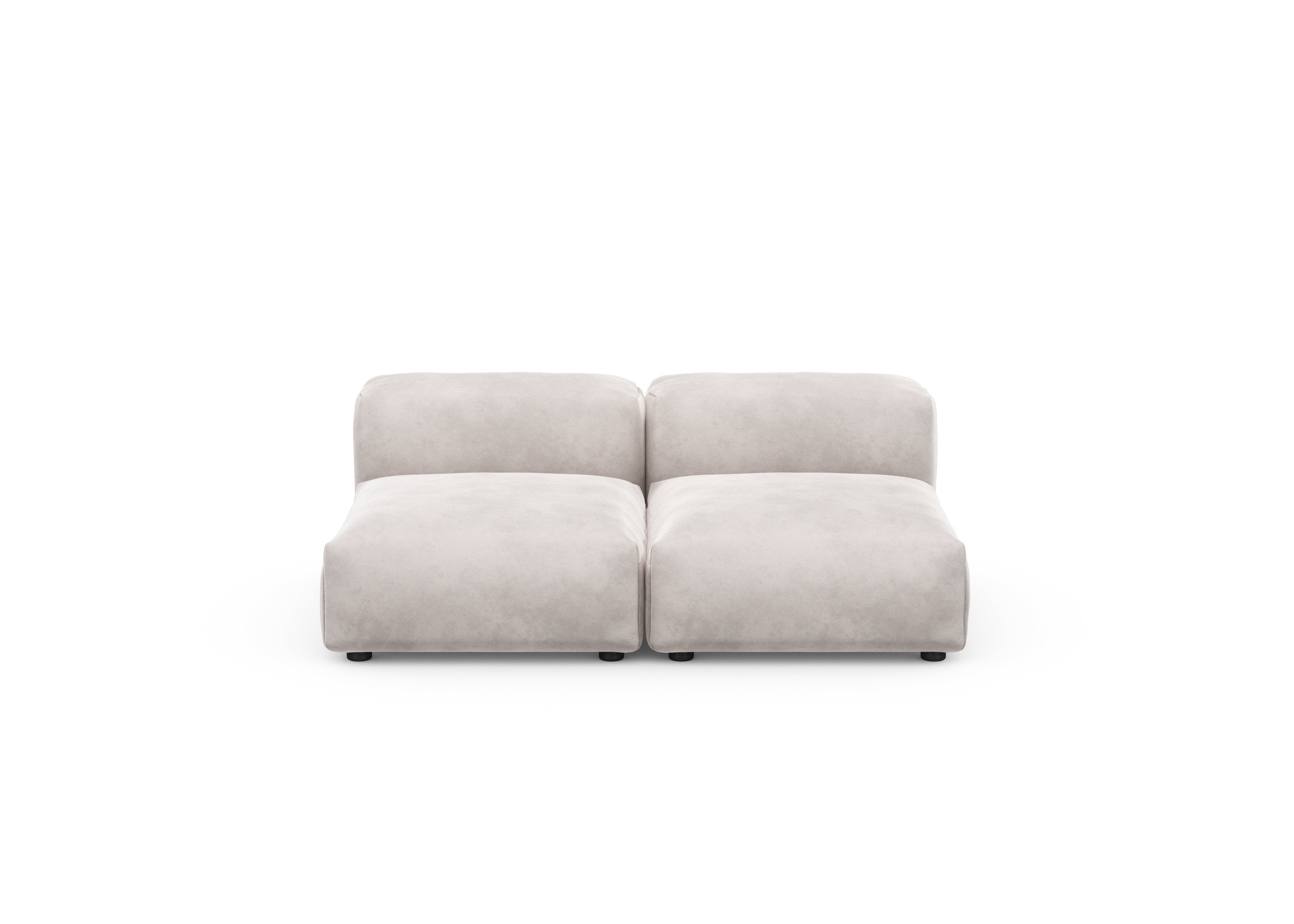 vetsak®-Two Seat Lounge Sofa S Velvet light grey