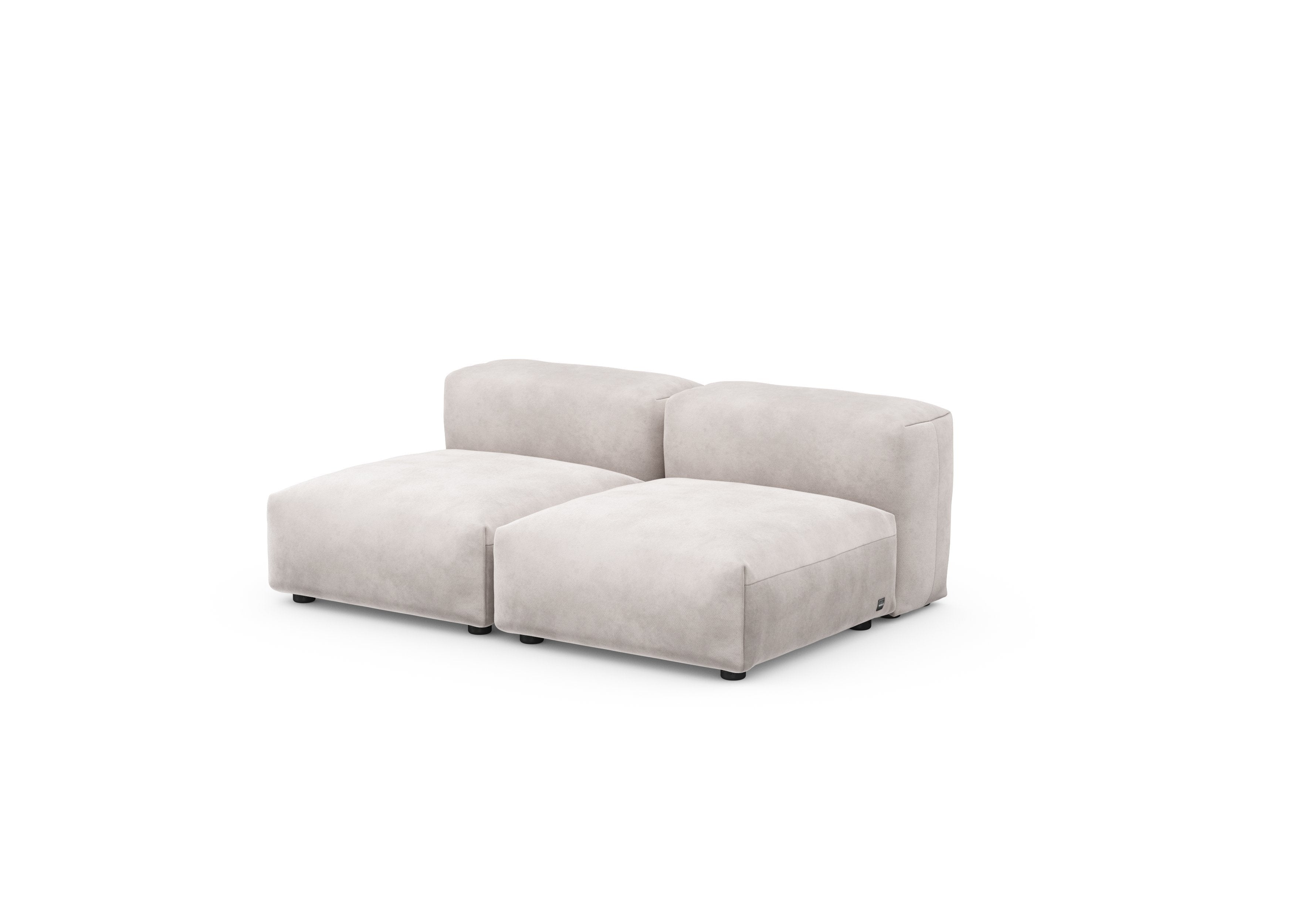 vetsak®-Two Seat Lounge Sofa S Velvet light grey