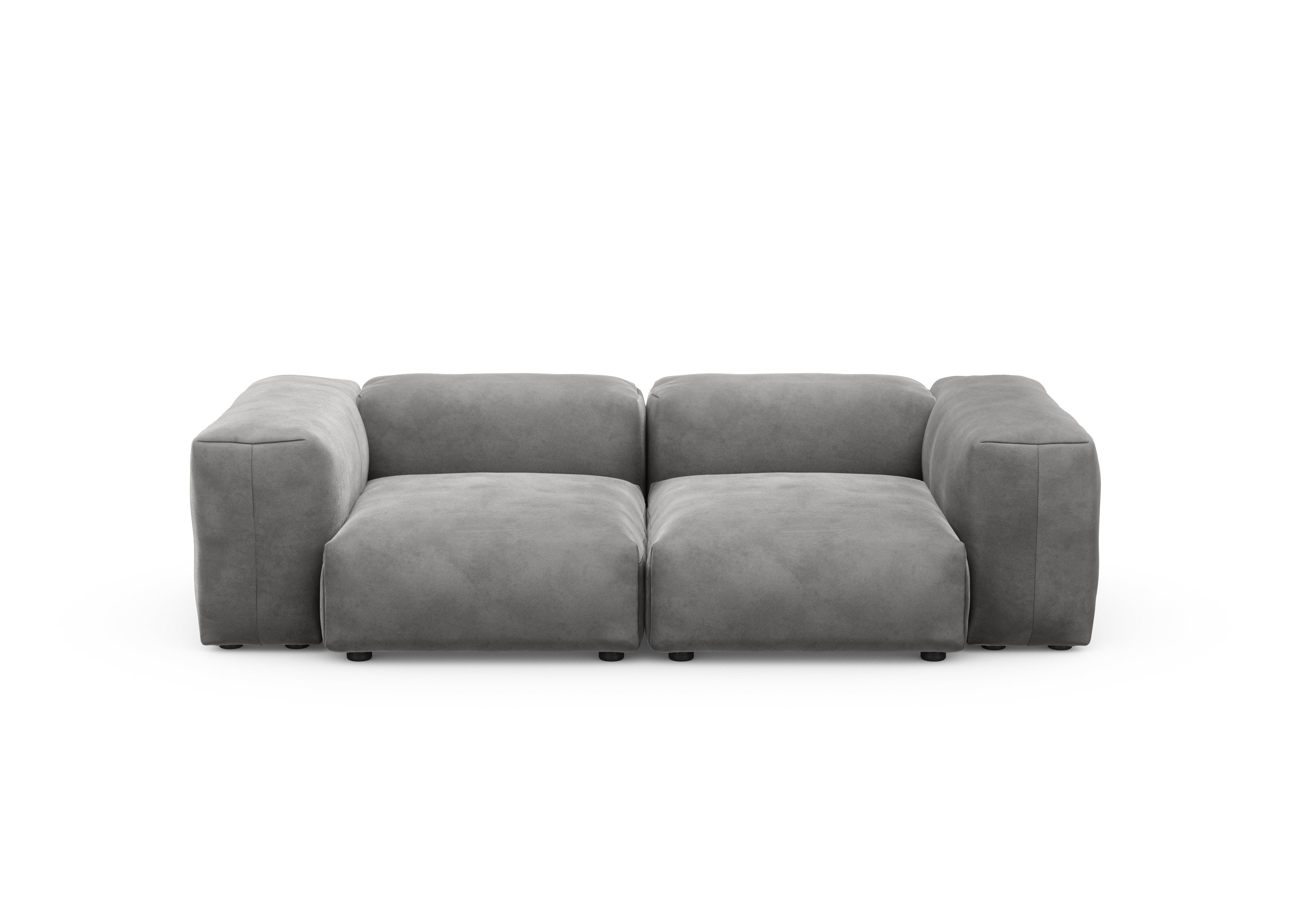 vetsak®-Two Seat Sofa S Velvet dark grey